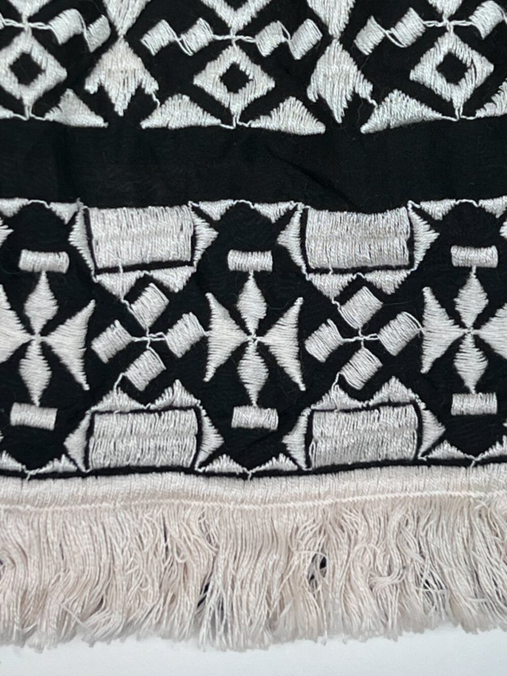 Vintage Italian Cotton Embroidered Southwestern Boho Cottagecore Skirt Sz 6 NWOT - Picture 4 of 11